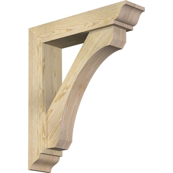 Ekena Millwork Legacy Traditional Rough Sawn Bracket w/ Offset Brace, Douglas Fir, 6"W x 26"D x 30"H BKT0604X26X30LEC01RDF - main